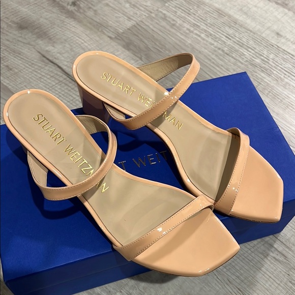 Stuart Weitzman Women's Nude Heeled Sandals - Picture 4 of 11